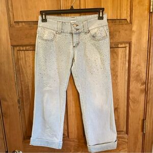 Cache vintage Y2K Light Blue Embellished capri jeans size 2